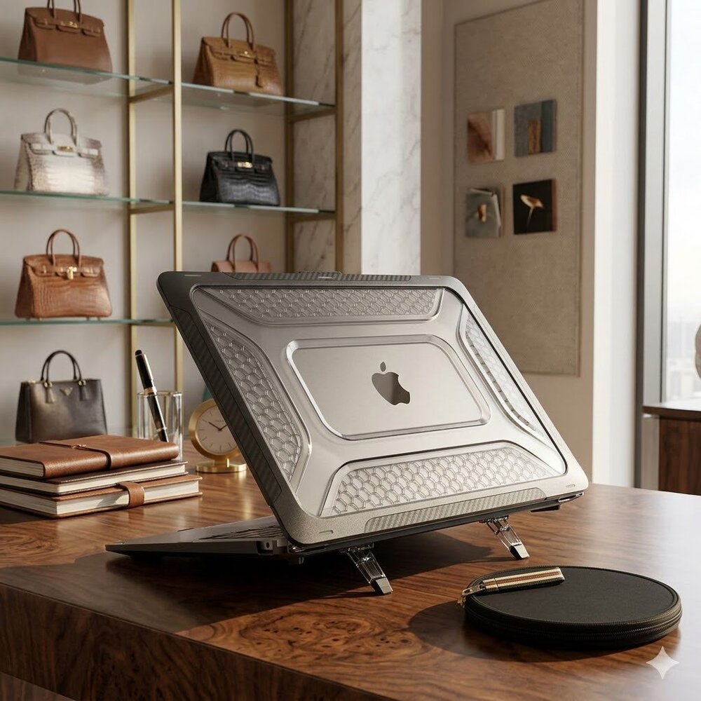 Up for sale is a protective case for MacBook Pro 14-inch, featuring shock-absorb